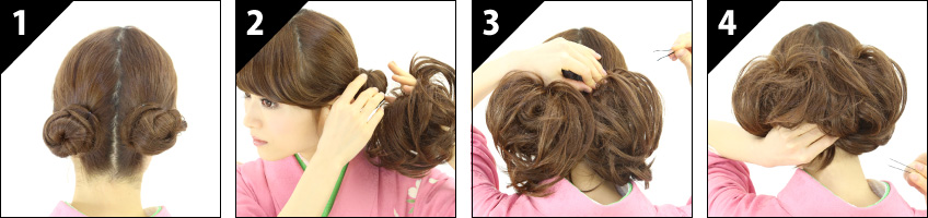 シュシュウィッグを使ったヘアアレンジの作り方